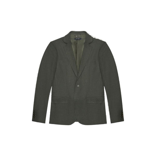 Antony Morato green linen suit jacket for men, spring/summer collection, composed of 52% linen and 48% viscose.