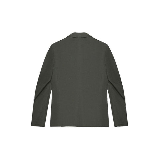 Men's green linen jacket by Antony Morato, back view, featuring a blend of 52% linen and 48% viscose for spring/summer collection.