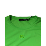 Dolce & Gabbana Green Logo Round Neck Short Sleeves T-shirt