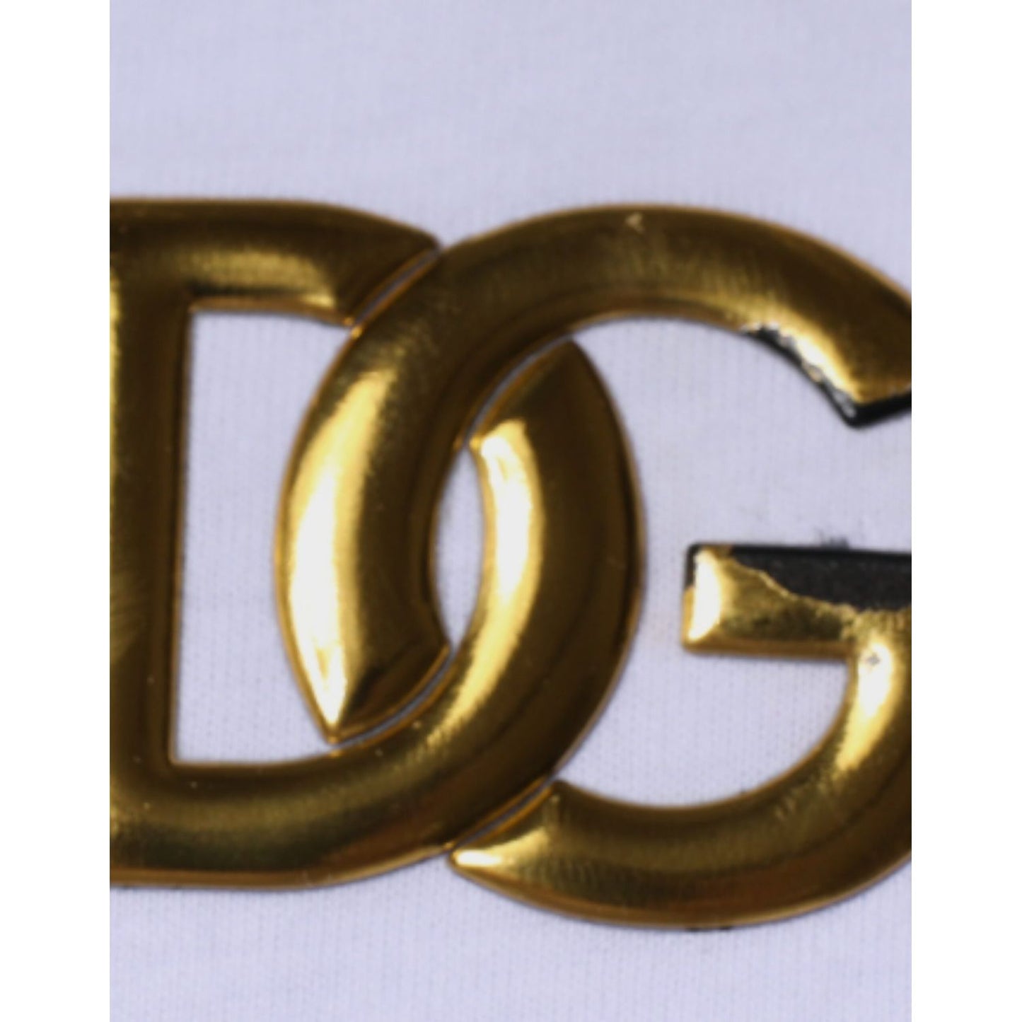 Dolce & Gabbana White Logo Cotton Vneck Short Sleeve T-shirt