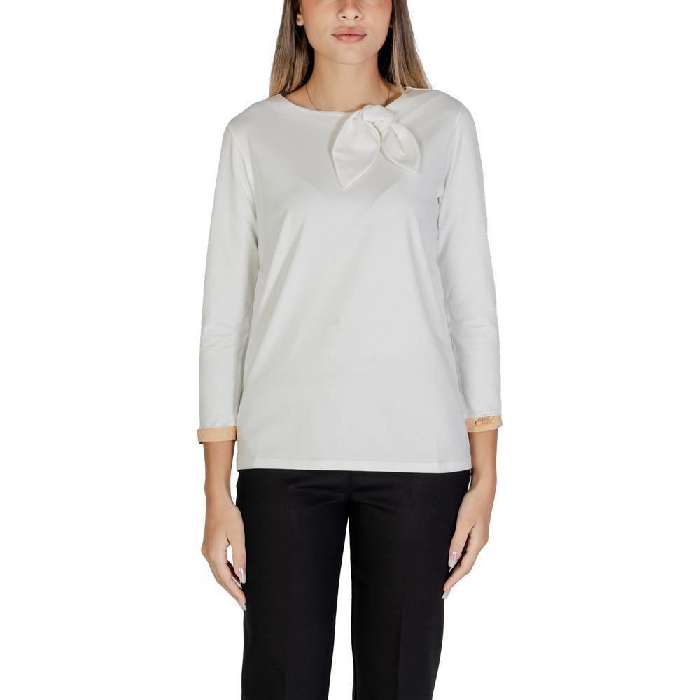 Alviero Martini Prima Classe White Cotton Long Sleeve AL-14624900008-44 | M