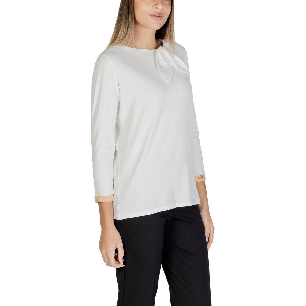 Alviero Martini Prima Classe White Cotton Long Sleeve AL-14624900008-44 | M