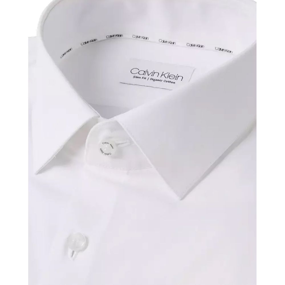 Calvin Klein White Cotton Dress Shirt