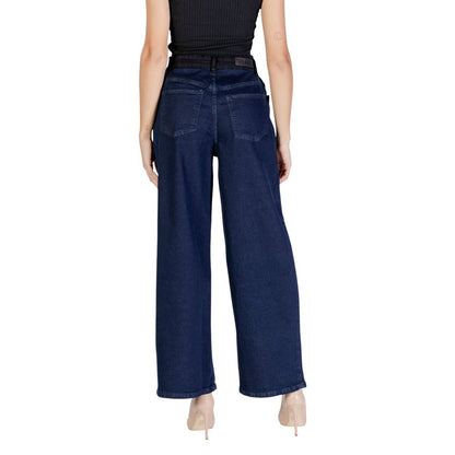 ICHI Blue Cotton Pant