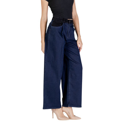 ICHI Blue Cotton Pant