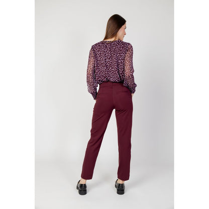 Street One Bordeaux Polyester Casual Pants