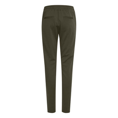 ICHI Green Polyester Pant