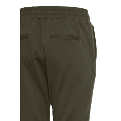 ICHI Green Polyester Pant