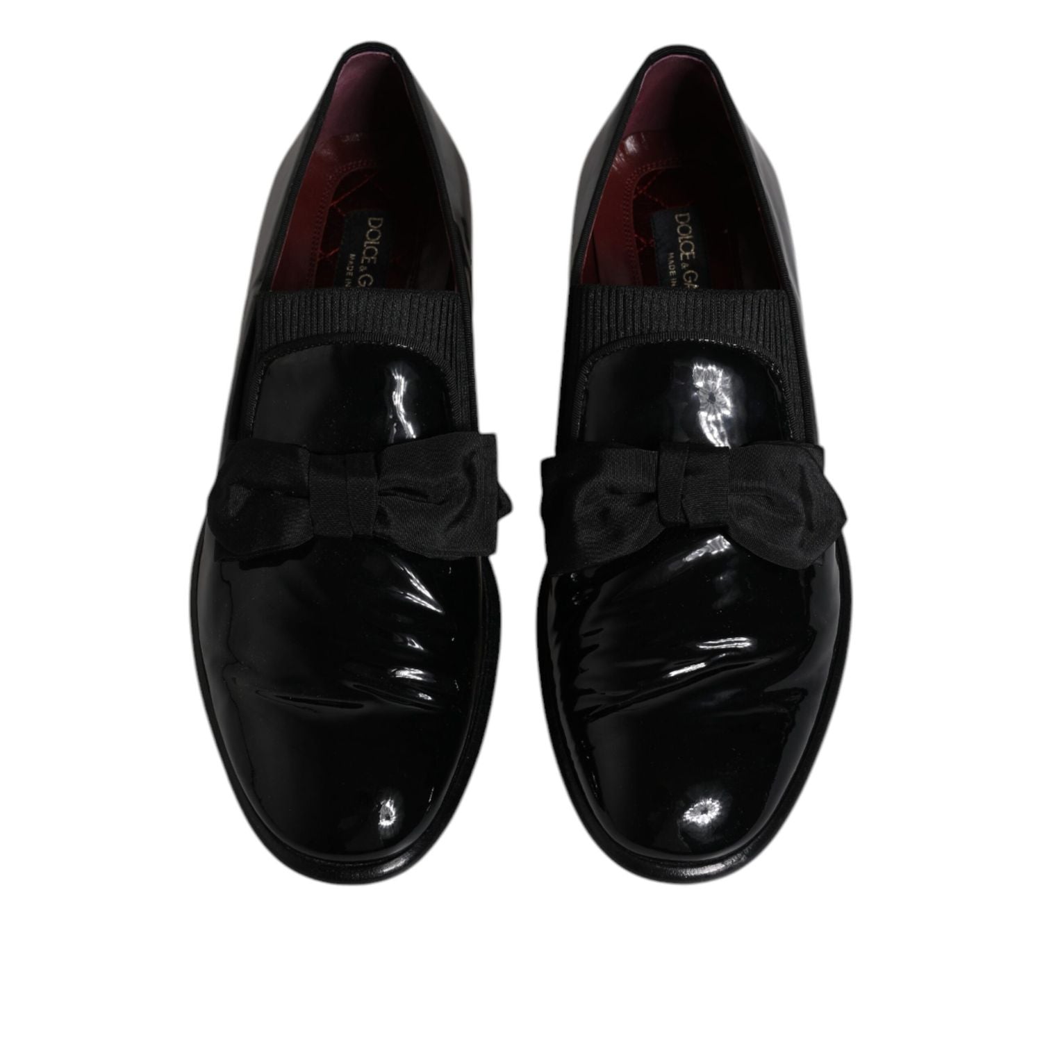 Dolce & Gabbana Black Leather Loafers Men Formal Dress Shoes