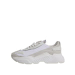 Dolce & Gabbana White Leather Daymaster Low Top Sneaker Shoes