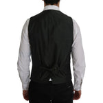 Dolce & Gabbana Black STAFF Cotton Striped Vest