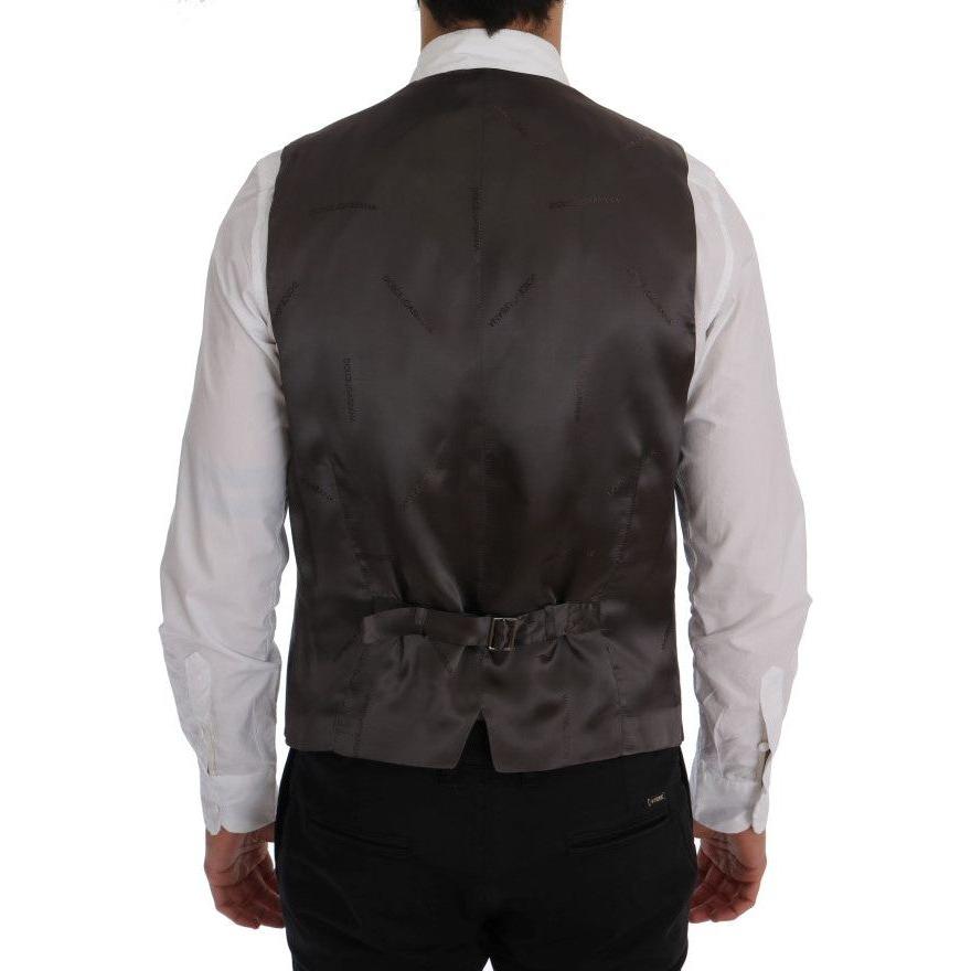 优雅条纹灰色马甲背心