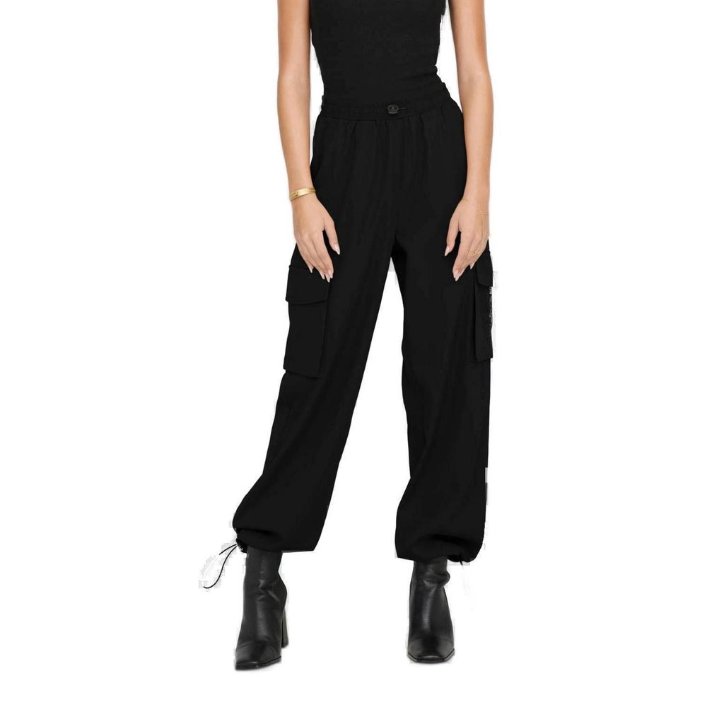 Only Black Cotton Cargo Pants