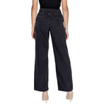 Jacqueline De Yong Black Cotton Relaxed Fit Jean