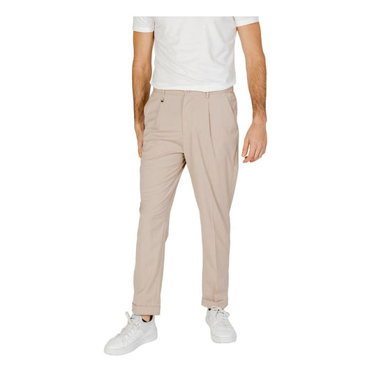 Men's beige Antony Morato polyester pants, spring/summer collection, featuring stylish design with comfort fit.