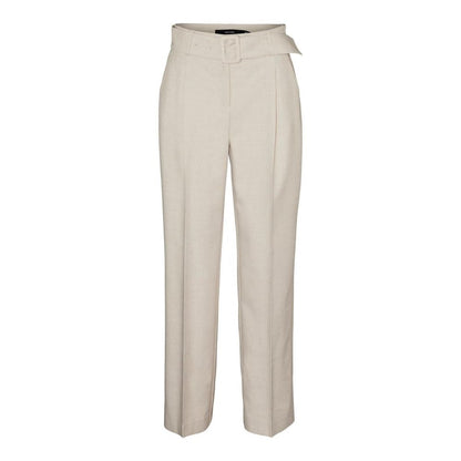 Vero Moda Gray Polyester Casual Pants