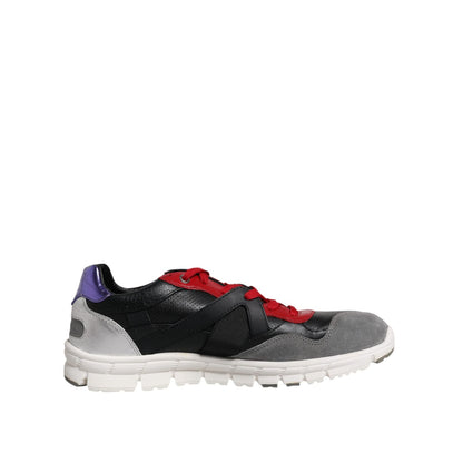 Dolce & Gabbana Multicolor Leather Suede Low Top Sneakers Shoes