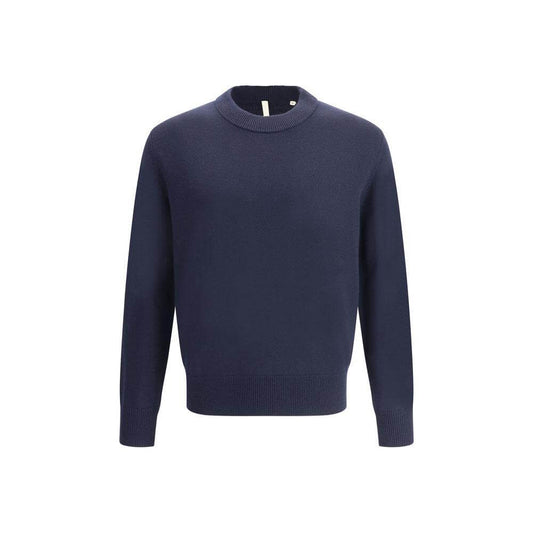 Merino wool sweater with ribbed crew neck and cuffs, monochrome design by Sunflower. Regular fit, perfect for stylish warmth.