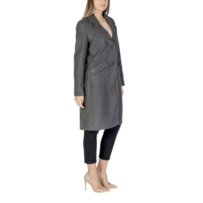 Vero Moda Gray Polyester Coat