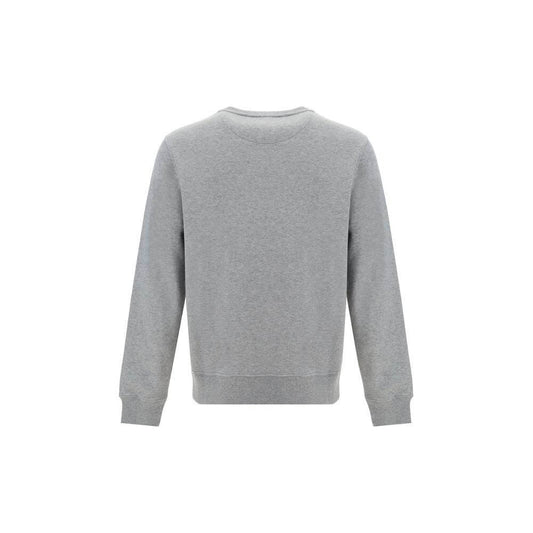 Valentino cotton sweatshirt with ribbed crew neck, cuffs, hem, and iconic monogram in monochrome design, back view