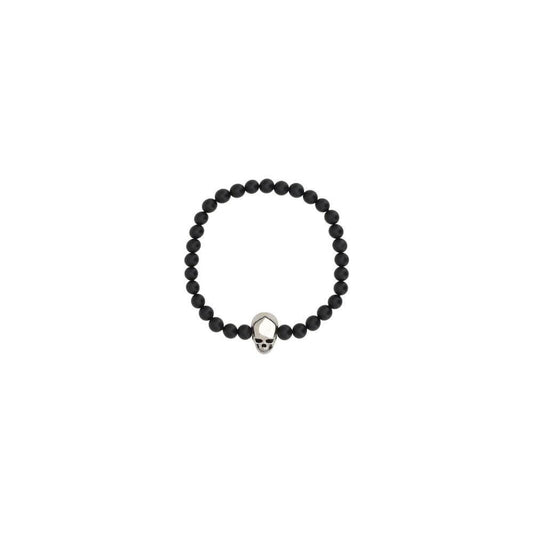 Alexander McQueen Skull Bracelet with three-dimensional skull and stretch design.