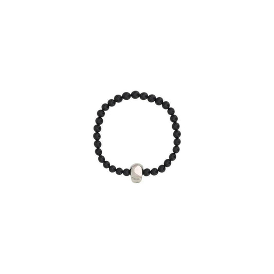 Alexander McQueen skull bracelet with stretch design and 3D skull detail