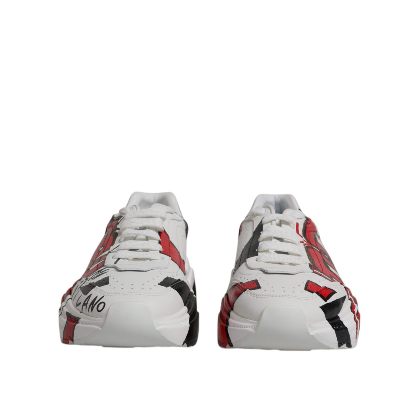 Dolce & Gabbana White Daymaster Hand Painted Sneakers Shoes