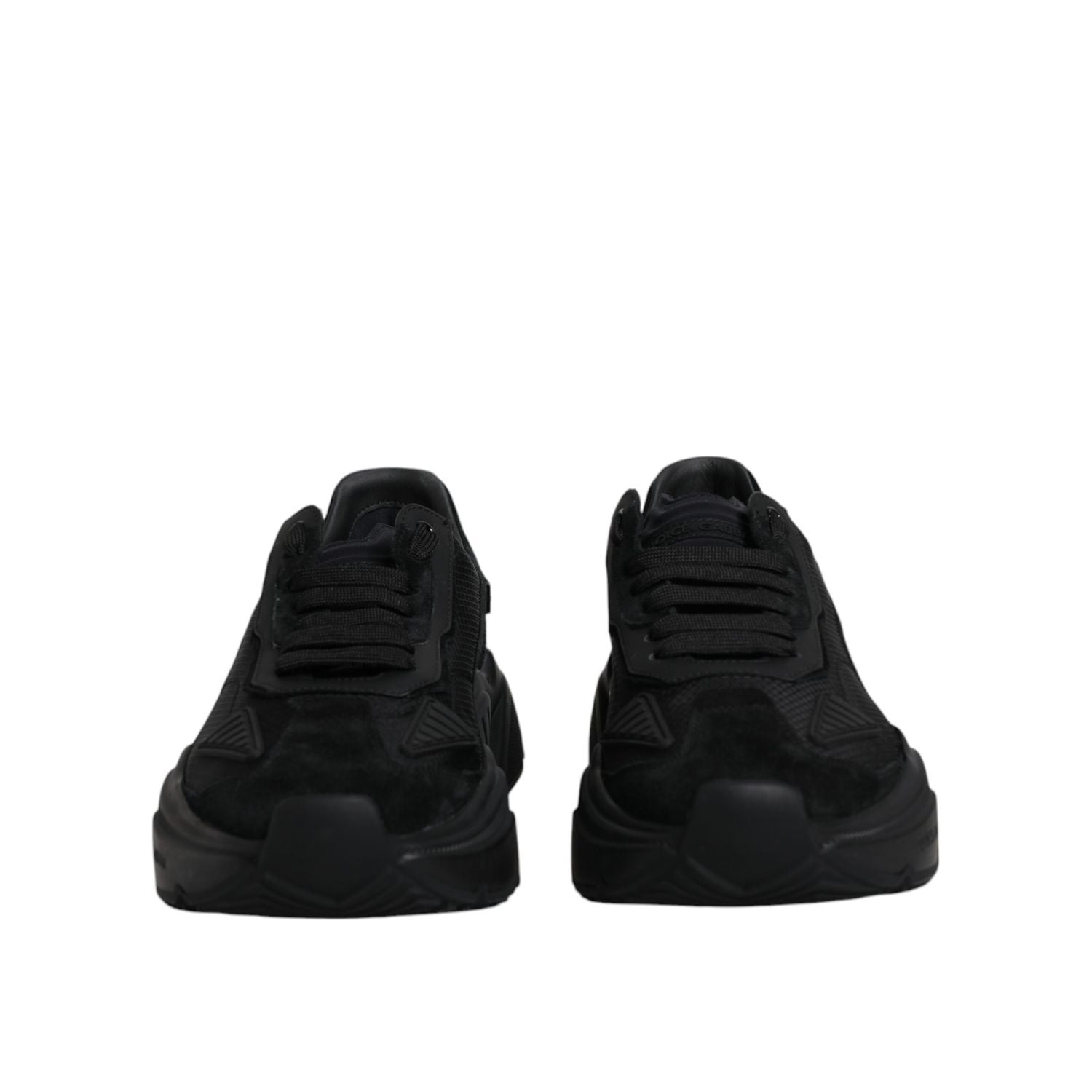 Dolce & Gabbana Black Leather Daymaster Low Top Sneakers Shoes