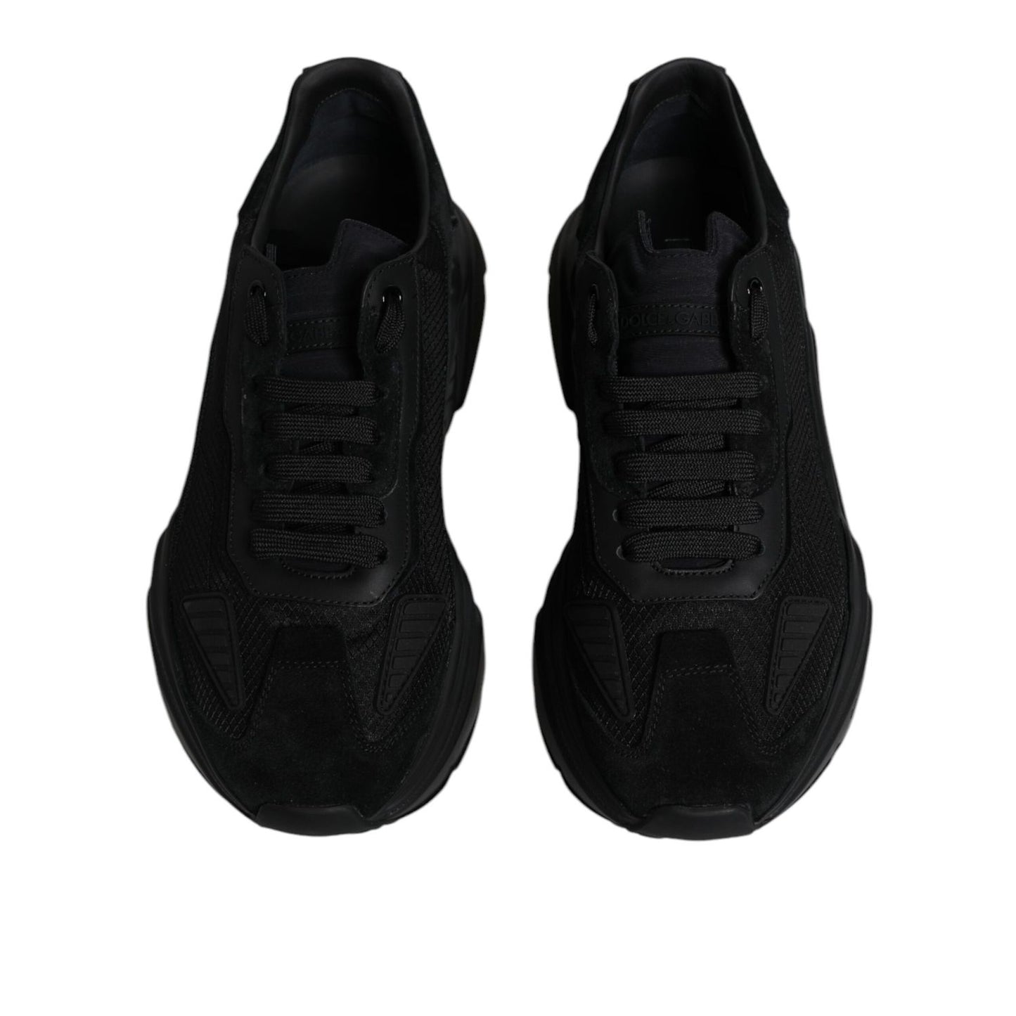 Dolce & Gabbana Black Leather Daymaster Low Top Sneakers Shoes