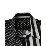 Dolce & Gabbana Black White Striped Button Down Casual Shirt