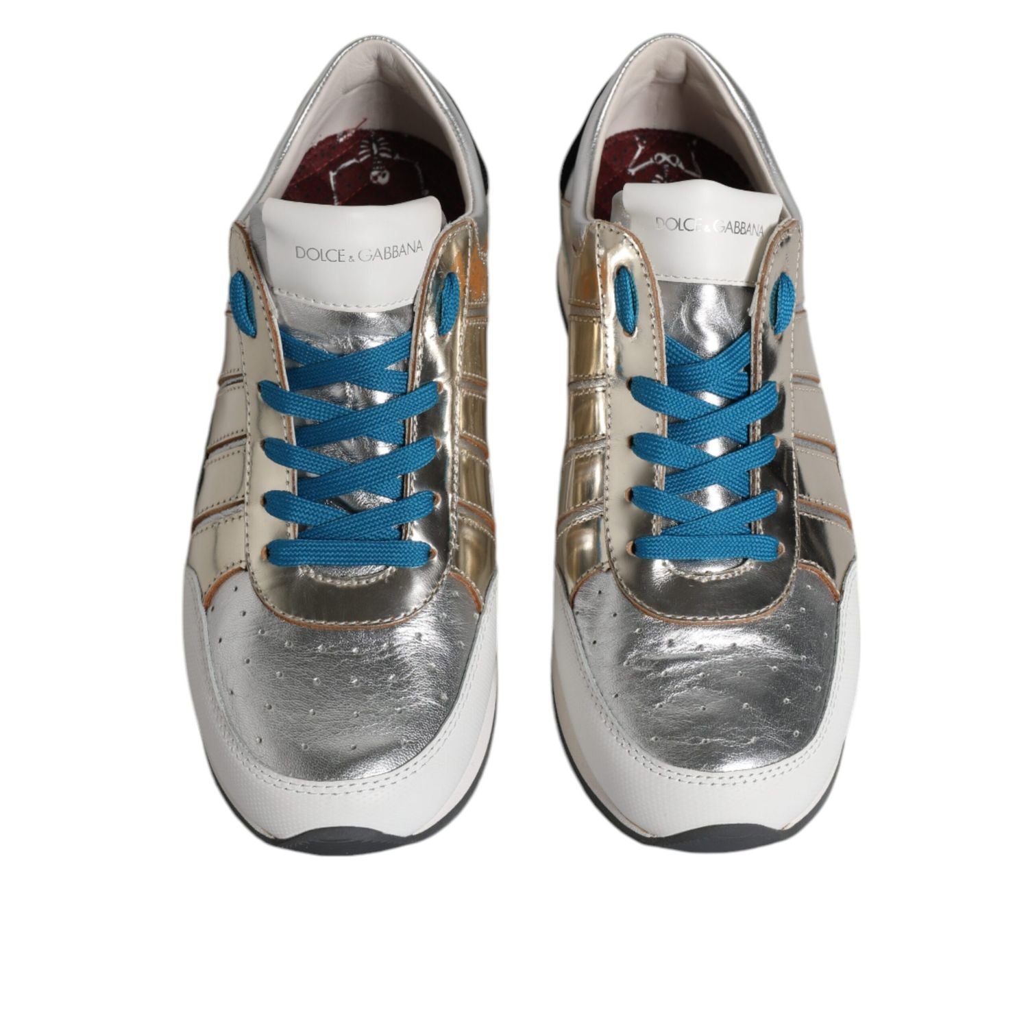 Dolce & Gabbana Multicolor Leather Low Top Sneakers Shoes