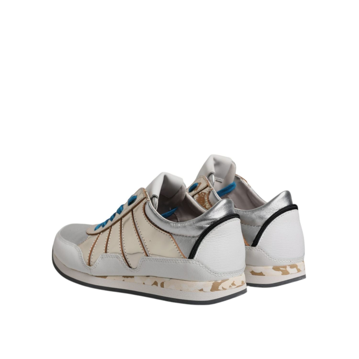 Dolce & Gabbana Multicolor Leather Low Top Sneakers Shoes