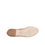 Dolce & Gabbana Beige Lace Crystal Ballet Flats Loafers Shoes