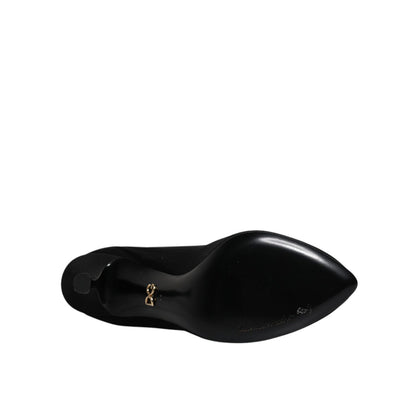 Dolce & Gabbana Black Silk Mesh Sock Style Boots Shoes