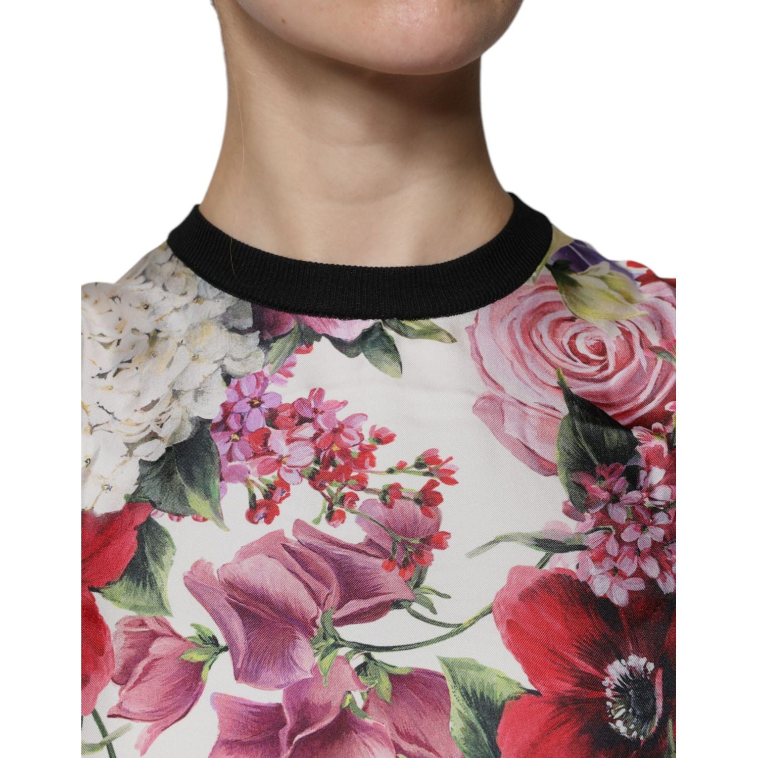 Dolce & Gabbana Multicolor Floral Silk Sleeveless Tank Blouse Top