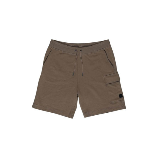 Hugo Boss beige cotton Bermuda shorts for men, perfect for fall/winter collection, made from 100% cotton.