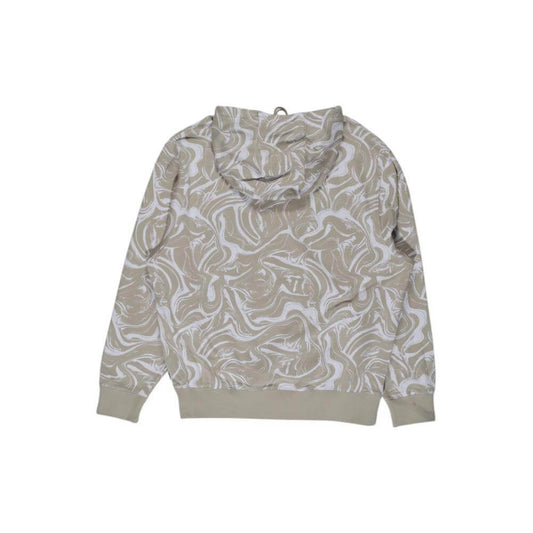 Hugo Boss Beige Cotton Sweater, Men's Fall/Winter Collection, 100% Cotton, Back View with Hood.