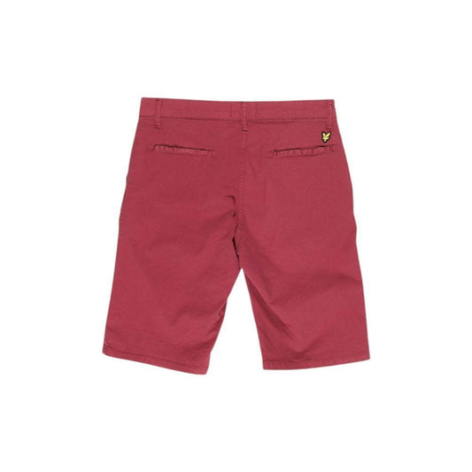 Lyle & Scott Bordeaux Cotton Shorts for Men, Fall/Winter Collection, 97% Cotton, 3% Elastane, Back View
