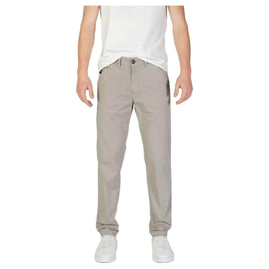Refrigiwear gray cotton jeans and pants for men, fall/winter collection, regular fit, 98% cotton, comfort wear.