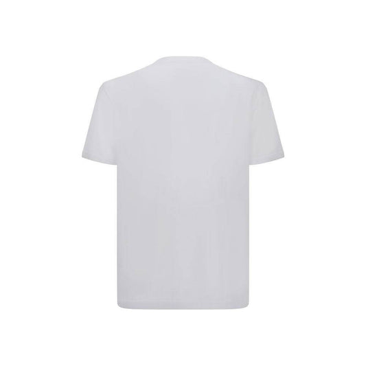 Back view of Dolce & Gabbana cotton T-shirt with ribbed crew neck, ideal for casual elegance and versatile styling.