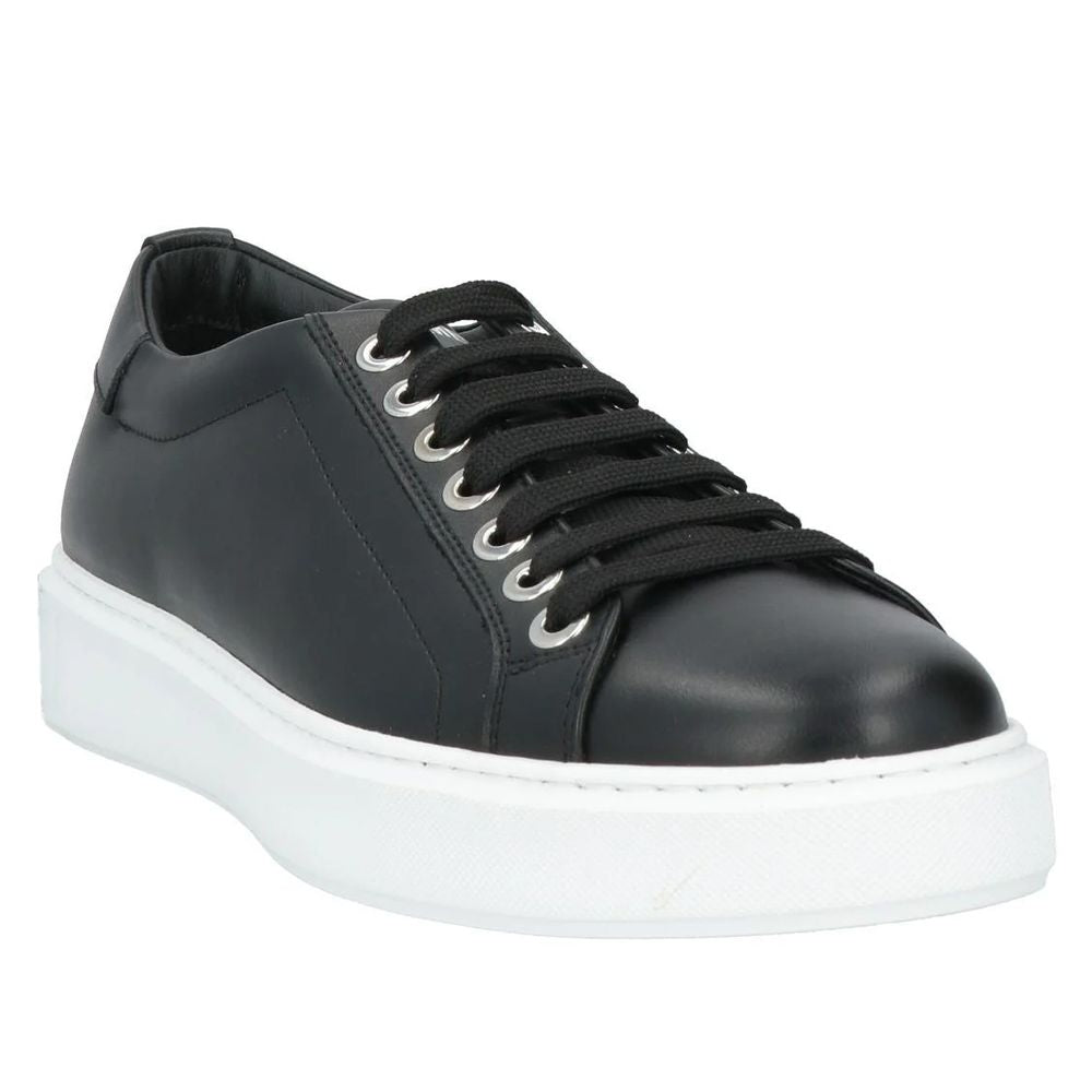 Les Hommes Black Calfskin Sneaker