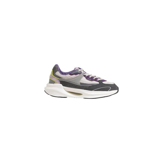 D.A.T.E. gray fabric sneaker for women, fall/winter collection, featuring 100% fabric composition with stylish design.