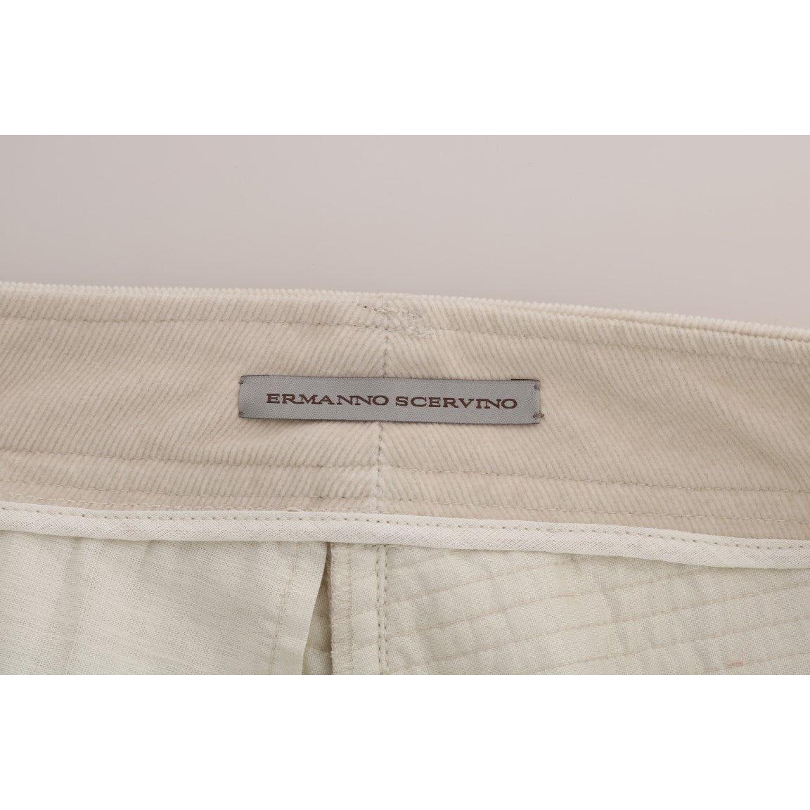 Ermanno Scervino Beige Slim Jeans Corduroy Skinny Pants Jeans & Pants