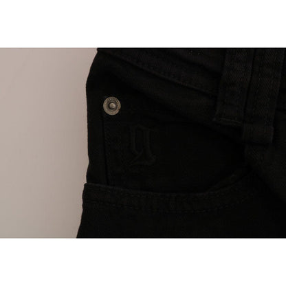 John Galliano Black Cotton Denim Stretch Regular Fit Jeans Jeans & Pants
