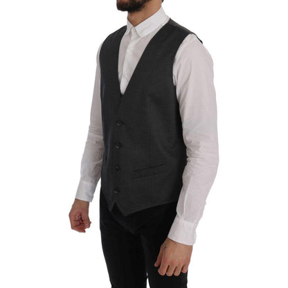 Dolce & Gabbana Gray STAFF Cotton Rayon Vest
