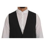 Dolce & Gabbana Gray Wool Stretch Vest