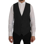 Dolce & Gabbana Gray STAFF Wool Stretch Vest