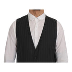 Dolce & Gabbana Gray STAFF Wool Stretch Vest