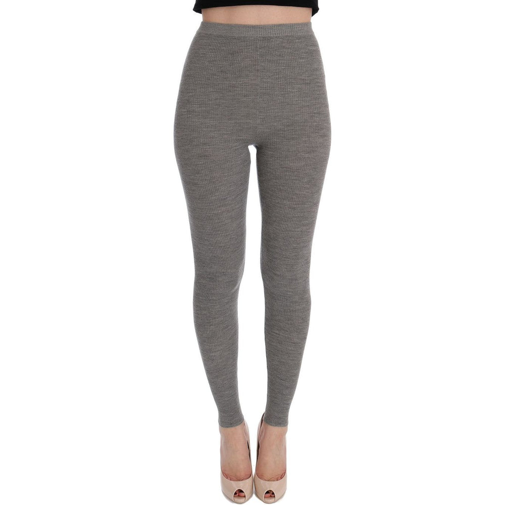 Dolce & Gabbana Gray Cashmere Stretch Tights