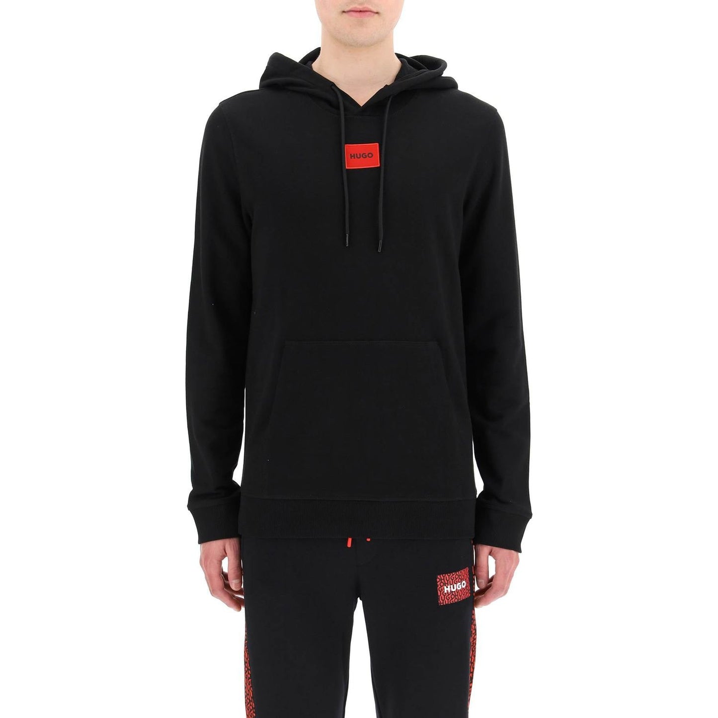 Hugo daratschi logo patch hoodie Topwear Hugo